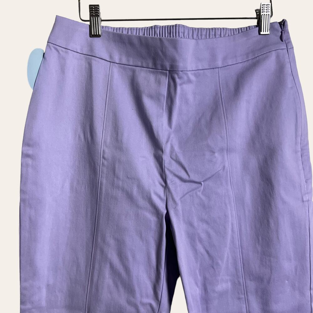 Hill House Lavender Purple Claire Mid Rise Straight Leg Pants Size L - Picture 5 of 11